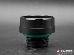 FIAT 500 Oil Cap - CFP - Black Anodized Billet - w/ Scorpion Logo FIAT 500 Oil Cap - CFP - Black Anodized Billet - w/ Scorpion Logo